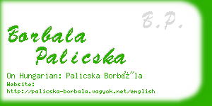 borbala palicska business card
